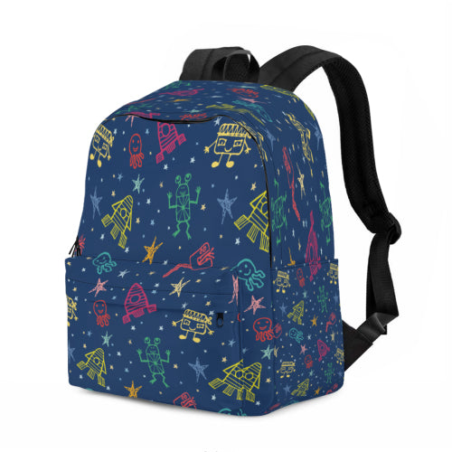 Custom Half‑Print Lightweight Student Backpack