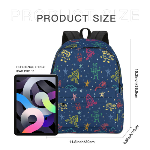 Custom Half‑Print Lightweight Student Backpack