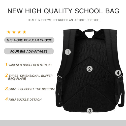 Custom Half-Panel Lightweight Student Backpack & Handheld Insulated Lunch Bag