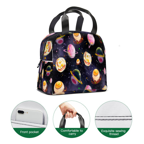 Custom Half-Panel Lightweight Student Backpack & Handheld Insulated Lunch Bag