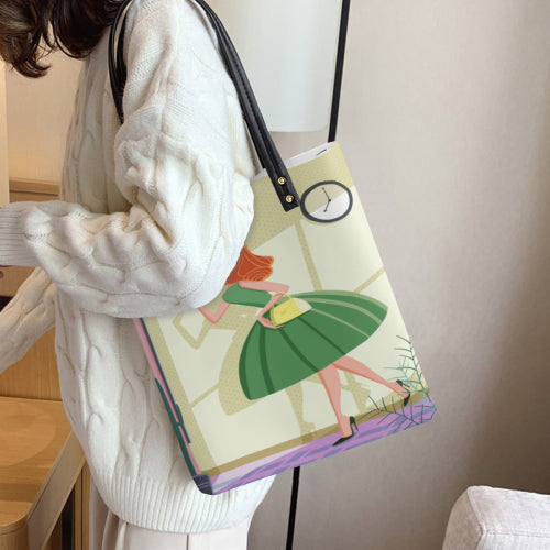 Custom Printed Leather Shoulder Bag