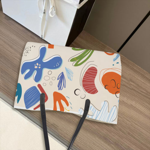 Custom Printed Leather Shopping Tote Handbag