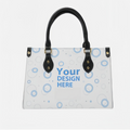 Custom Printed Women's Leather Tote Handbag