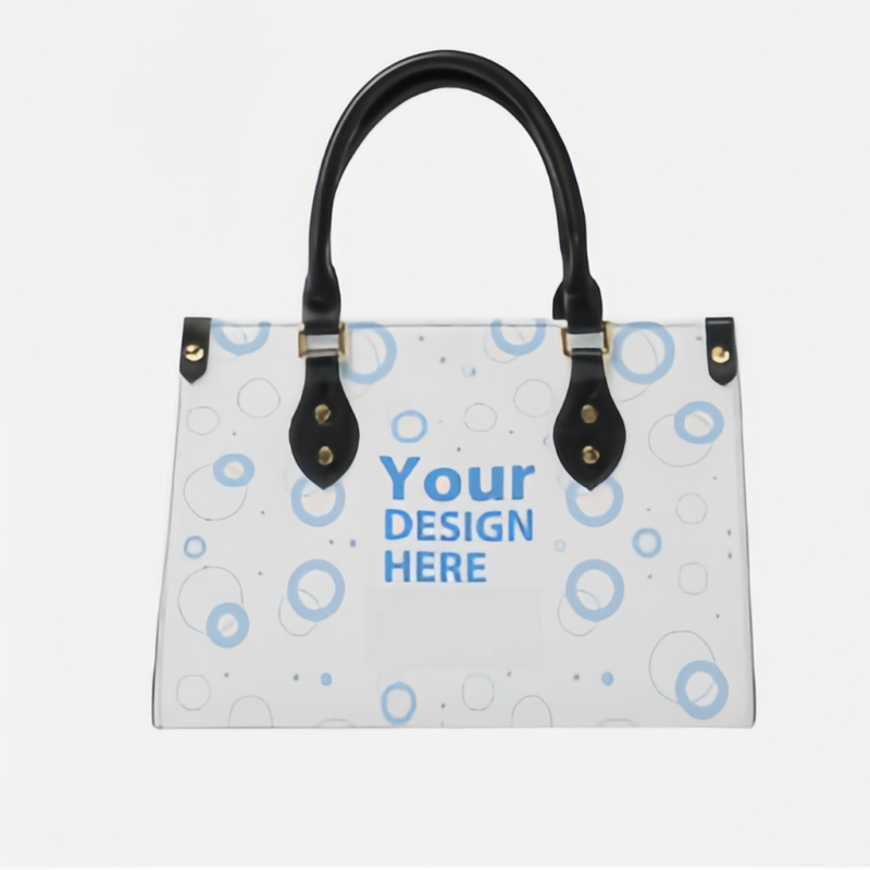 Custom Printed Women's Leather Tote Handbag