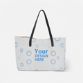 Custom Printed Leather Shopping Tote Handbag