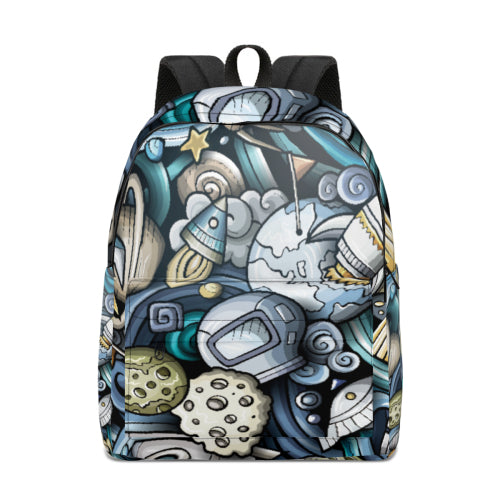 Custom Half-Panel Student Backpack with Pencil Case