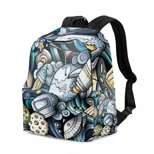 Custom Half-Panel Student Backpack with Pencil Case