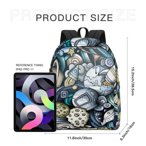 Custom Half-Panel Student Backpack with Pencil Case